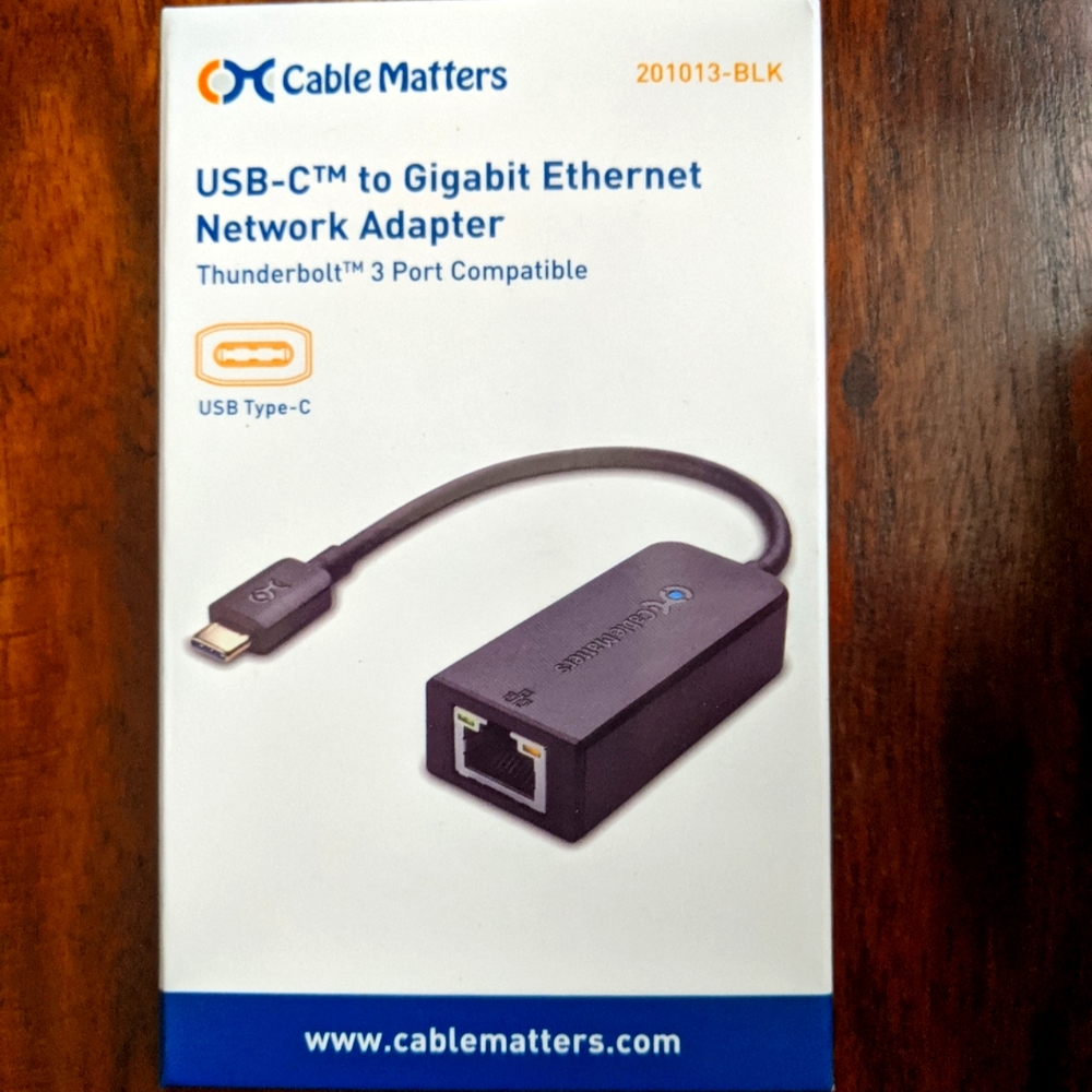 USB type C male network adapter